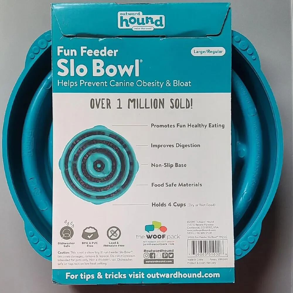 Dog Fun Feeder Slow Eating Bowl for Dogs - Large 10